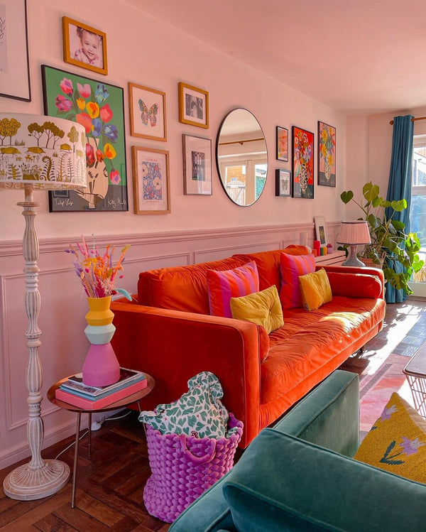 22 Cool Orange Couch Living Room Ideas That Work - Mockup Hunt