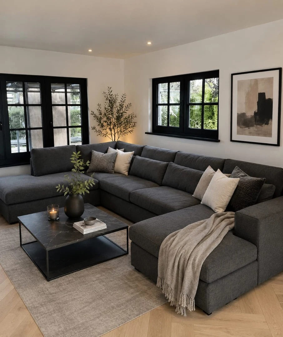 15 Chic Black, White And Grey Living Room Ideas