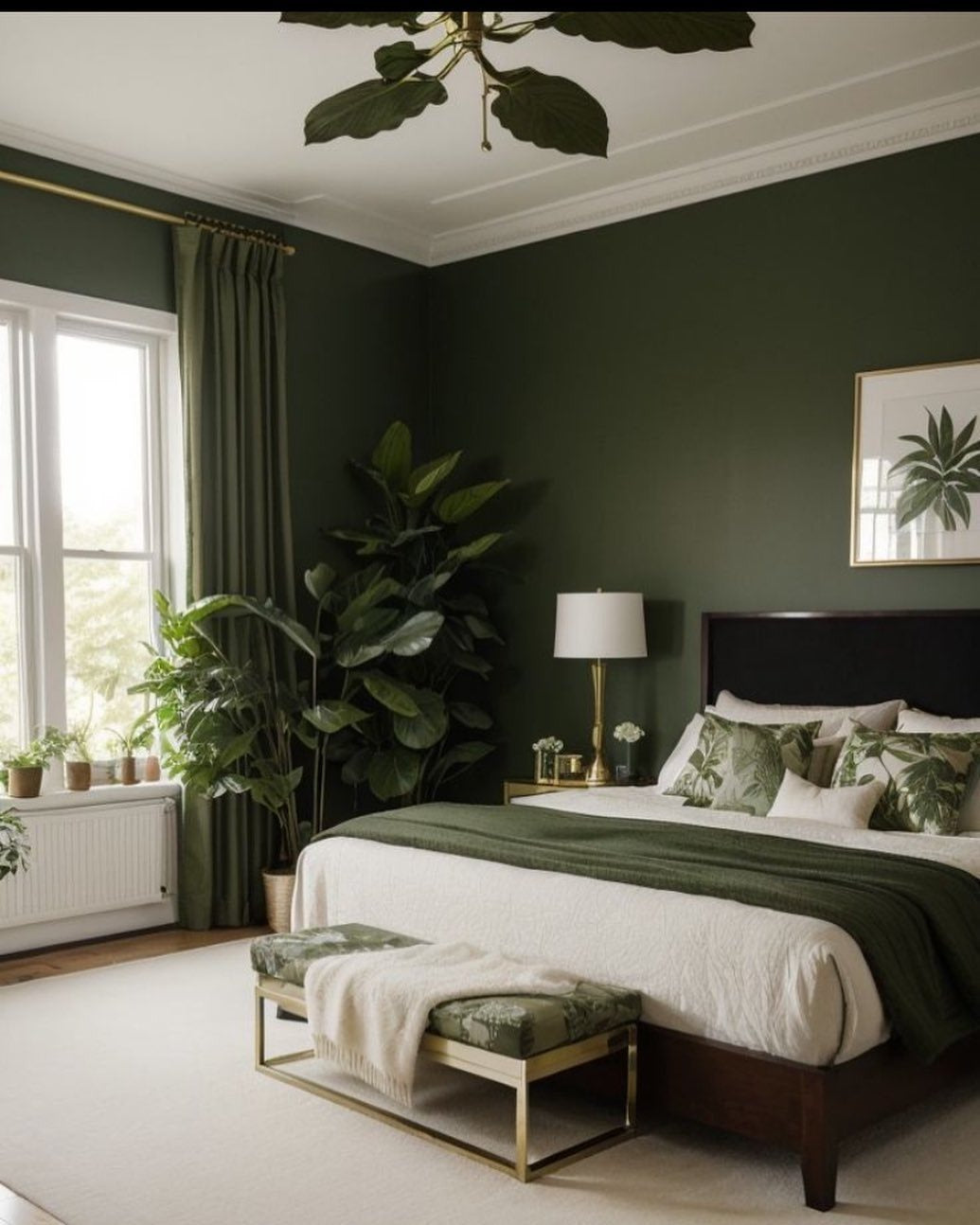 15 Stunning Green Walls Bedroom Ideas