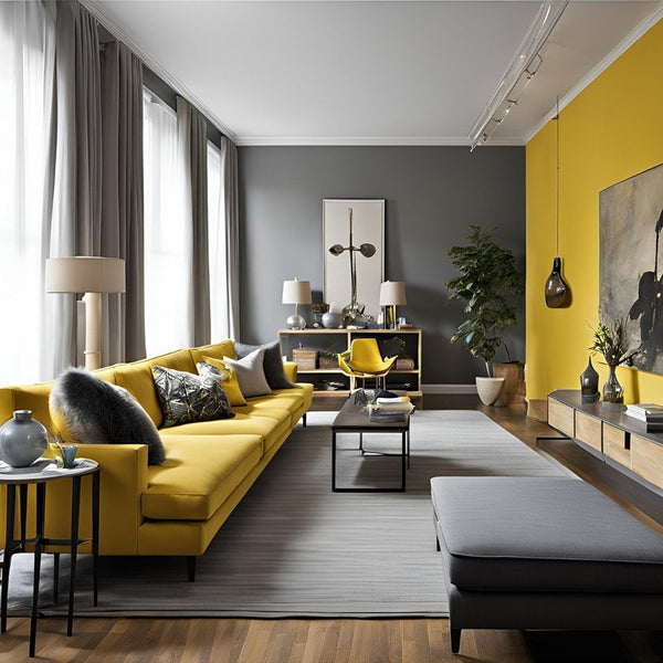 30 Yellow and Gray Living Room Ideas for Modern Spaces - Mockup Hunt