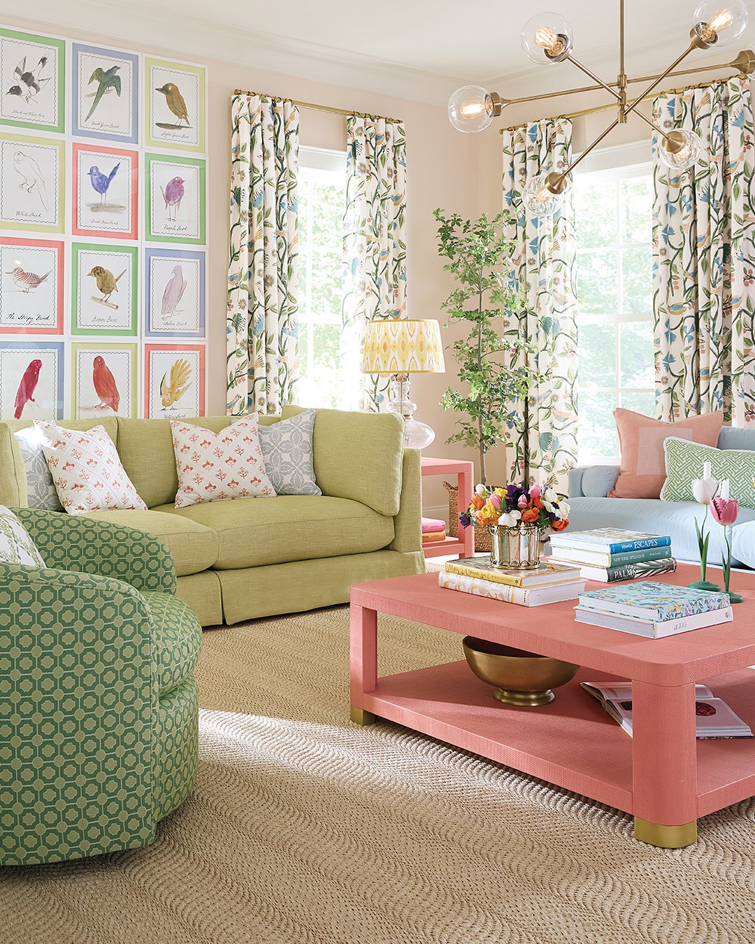 22 Fresh Green and Pink Living Room Ideas for Any Style