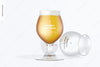 13 Oz Belgian Beer Glass Mockup, Standing And Dropped Psd