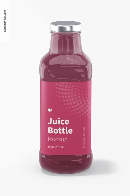 Glass Juice Bottle Mockup (FREE) - Resource Boy