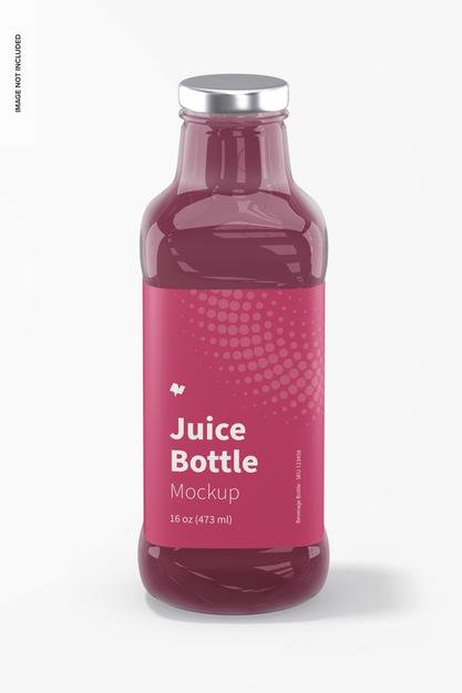 Glass Juice Bottle Mockups - Mockup Free