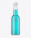 330Ml Clear Glass Bottle With Drink Mockup