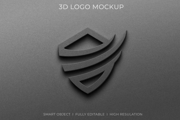 Free Retro Car Emblem 3D Logo Mockup PSD - Good Mockups