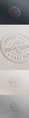 Top-Notch Emboss Paper Logo Mockup PSD