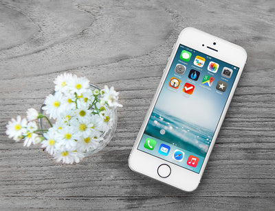 iPhone Mockup Wooden Background