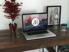 Realistic Retina Macbook Pro on Table Mockup