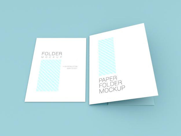 A4 Paper With Presentation Folder Mockup Psd - Mockup Hunt