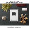 A6 Bi-fold Greeting Card Mockup