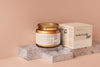 Amber Glass Candle Jar And Box Mockup Psd