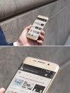 City Street Android MockUp PSD in Mans Hand