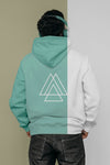 Back View Of Stylish Man In Hoodie With Headphones Psd