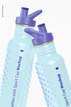 Bottles With Sport Cap Mockup, Close Up Psd