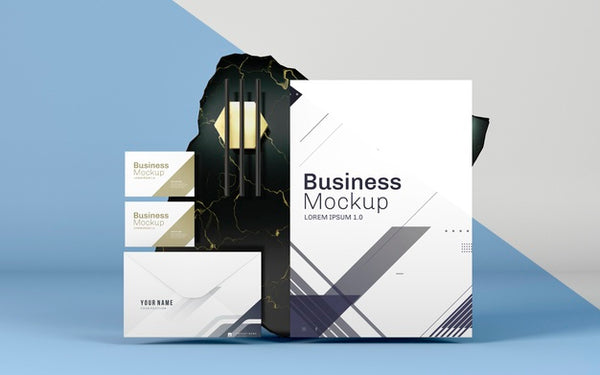 Business Stationery Mock-Up And Marble Psd - Mockup Hunt