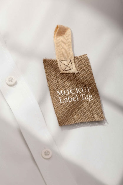 Clothing Label Mock-Up With Textile Fabric Psd - Mockup Hunt