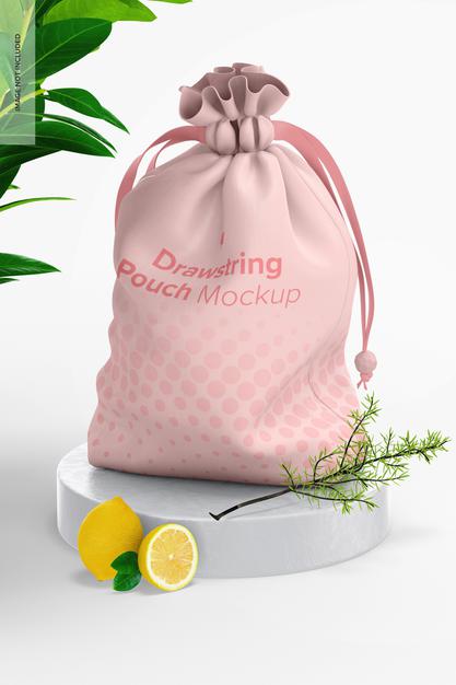 Drawstring Bag Mockup - Mockups For Free