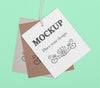 Eco Tags Arrangement On Green Background Psd