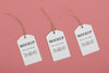 Eco Tags On Pink Background Above View Psd
