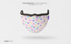 Fashion Face Mask Mockup In Front View Psd