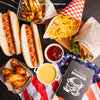 Fast Food Mockup With American Flag Psd