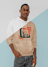 Front View Of Stylish Man In Hoodie With Earbuds Psd