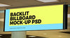 Indoor Advertising Backlit Basement Billboard Mockup Psd