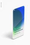 Isometric Clay Smartphone Mockup, Portrait Right View Psd