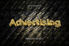 Luxury Advertising Gold Text Effect Logo Mockup Psd