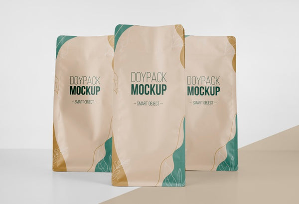Kraft Paper Doypack Free Mockup - Free Mockup World