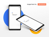 Google Pixel 2 XL PSD mockup Front and Isometric views