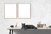 Two Clean and Beatiful Blank White Frame or Poster Photo Mockup