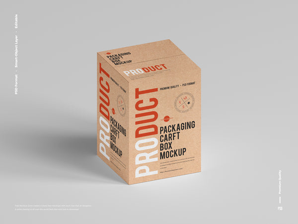 Premium PSD  Rectangular box bags mockup