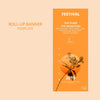 Roll Up Banner Template With Spring Festival Concept Psd