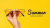 Summer Fashion Sunglasses Held In Hand Psd