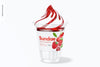 Sundae Ice Cream Cup Mockup, Front View Psd