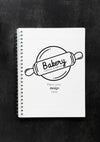 Top View Of Notebook For Bakery Psd