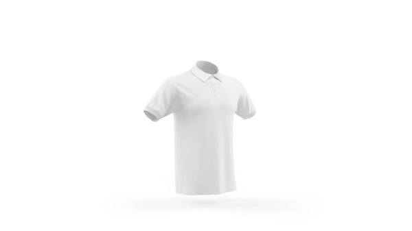 White Polo Shirt Mockup Template Isolated Front View Psd Mockup