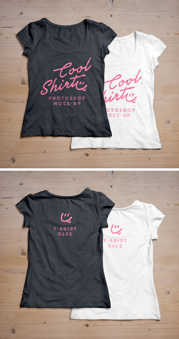 Free Woman T-Shirt Mockup (PSD)