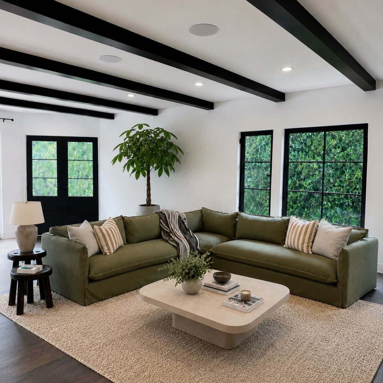 15 Chic Black And Green Living Room Ideas