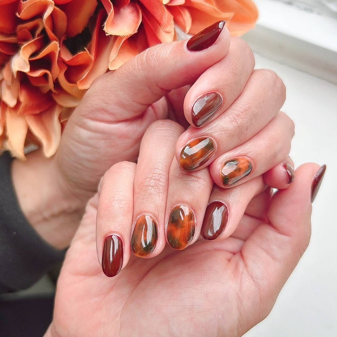 Burnt Orange Nail