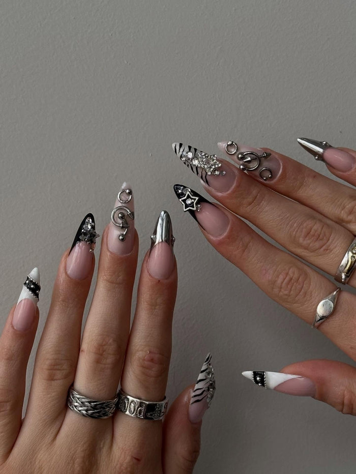 15 Black, White And Silver Nail Ideas You'll Love