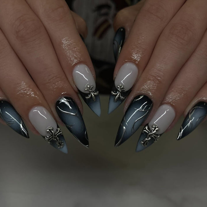 15 Trendy Black And Blue Nail Ideas for a Bold Look