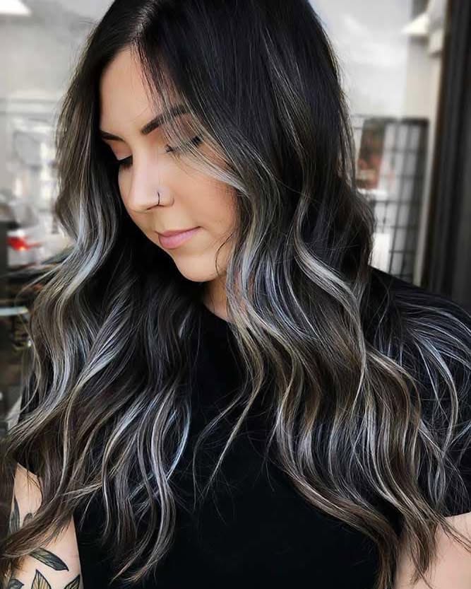 30 Stunning Ideas for Black Hair with Highlights