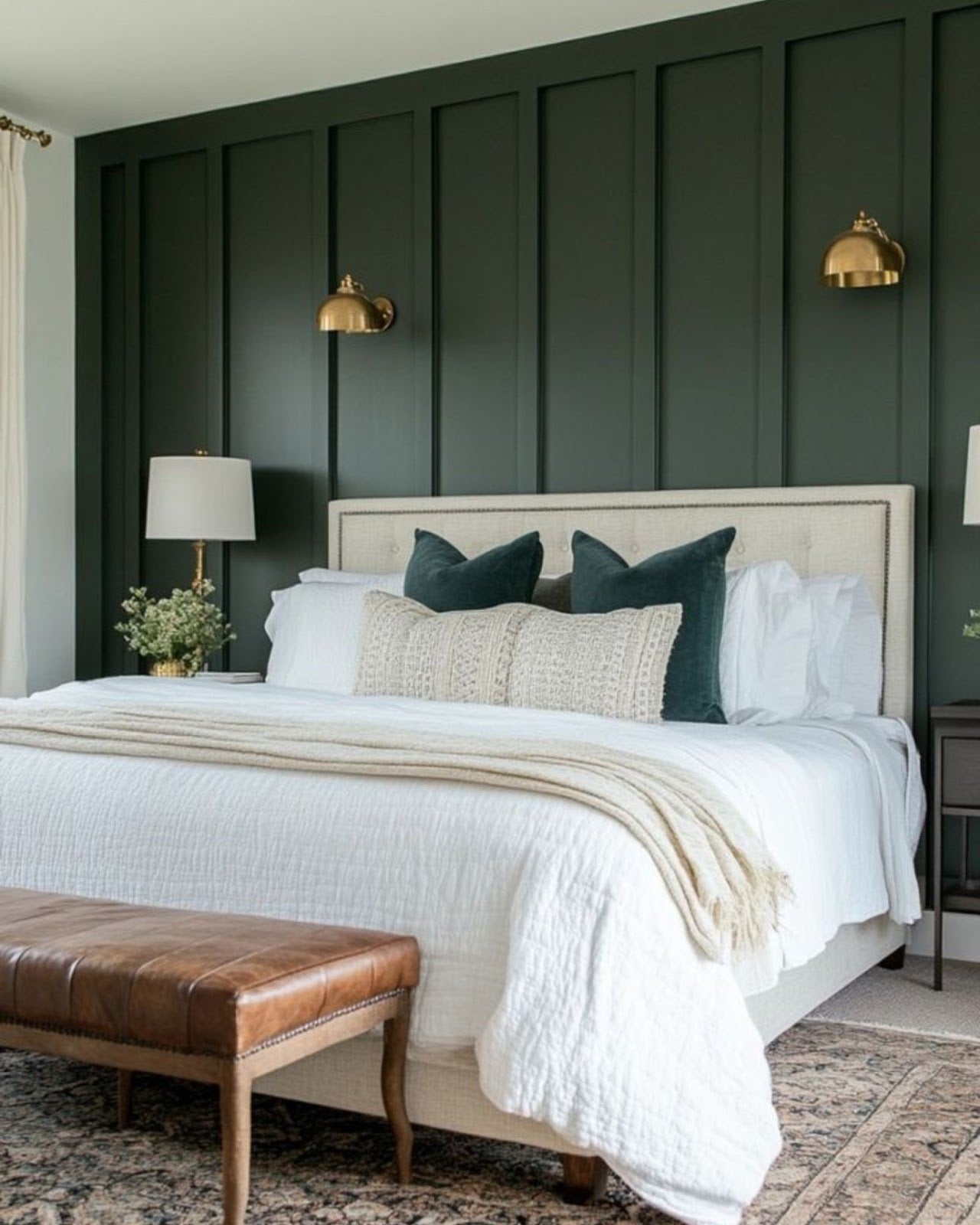 15 Modern Green Wall Bedroom Ideas