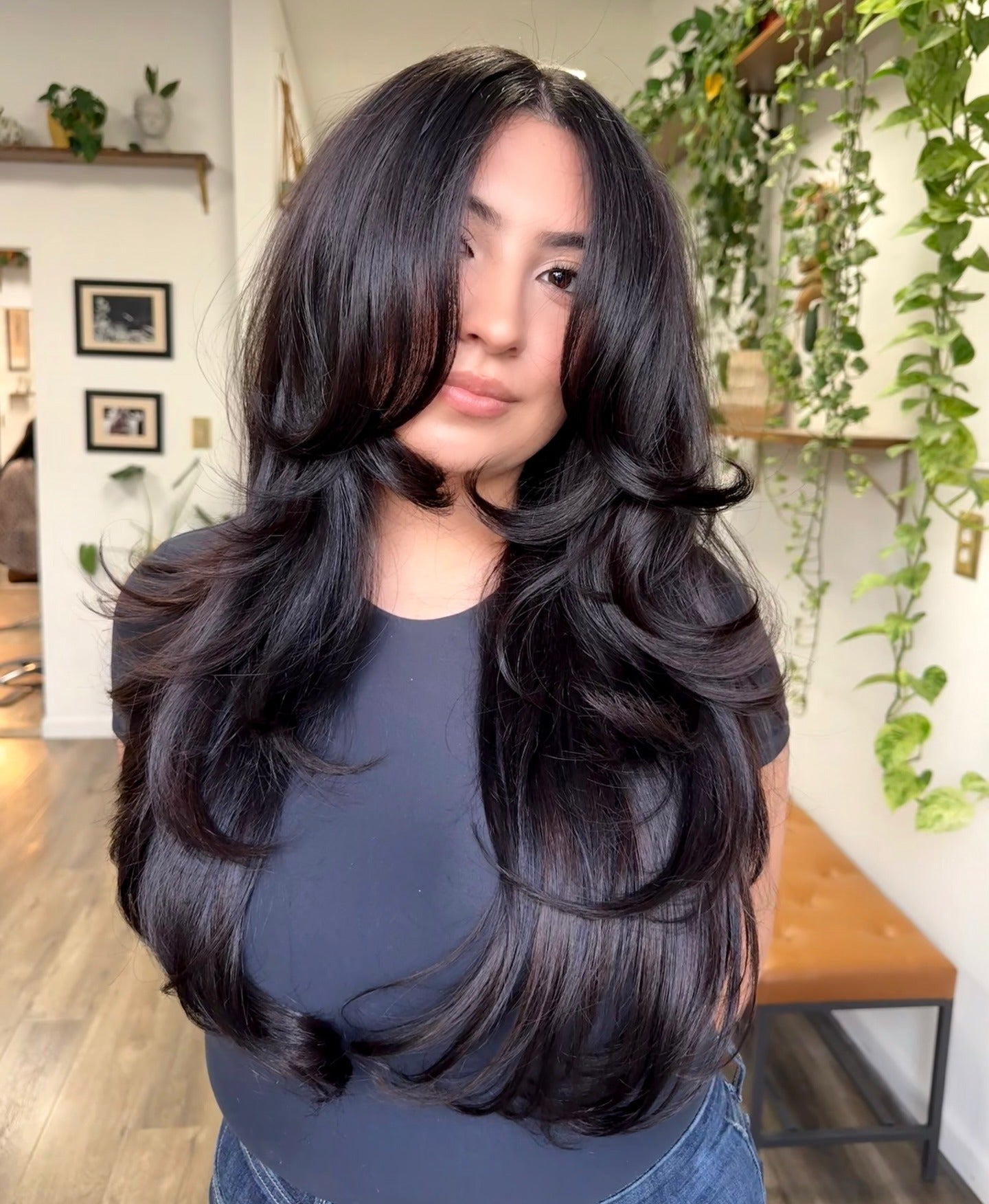 15 Chic Long Layered Hairstyles with Bangs