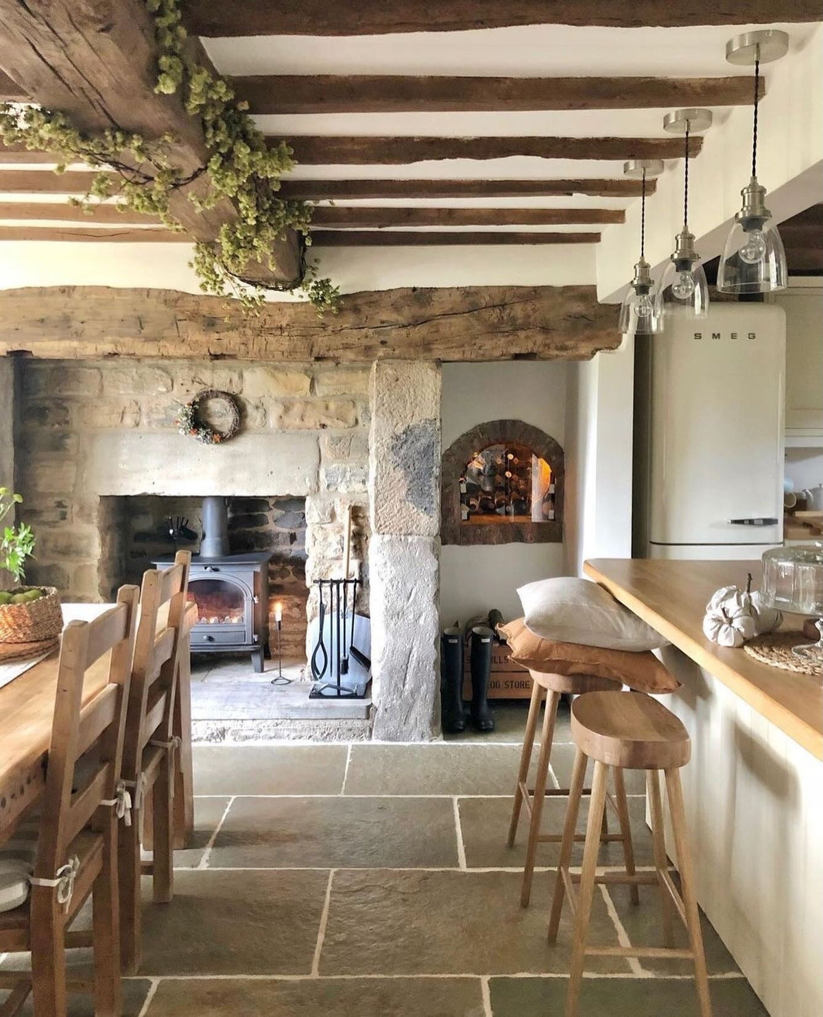 15 Kitchen Fireplace Ideas For Cozy Homes