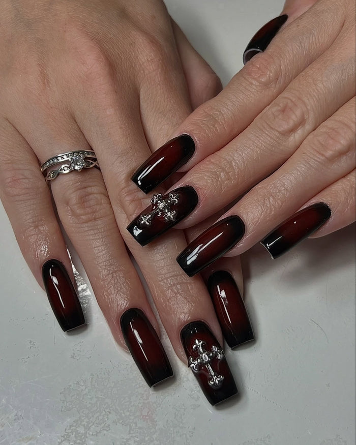 15 Must-See Dark Coffin Nail Ideas for Baddies