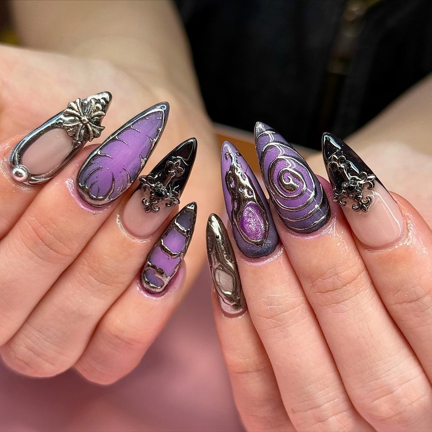 15 Bold Purple And Black Nail Ideas You Must Try